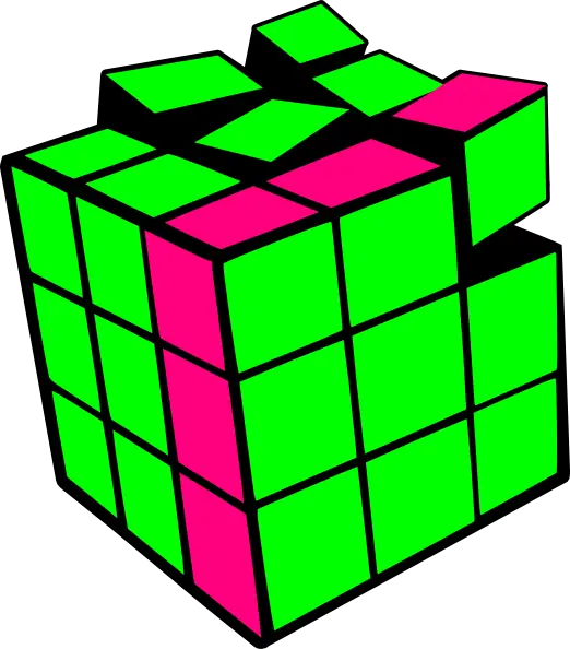 Bright and Colorful Rubik&#039;s Cube Puzzle Design