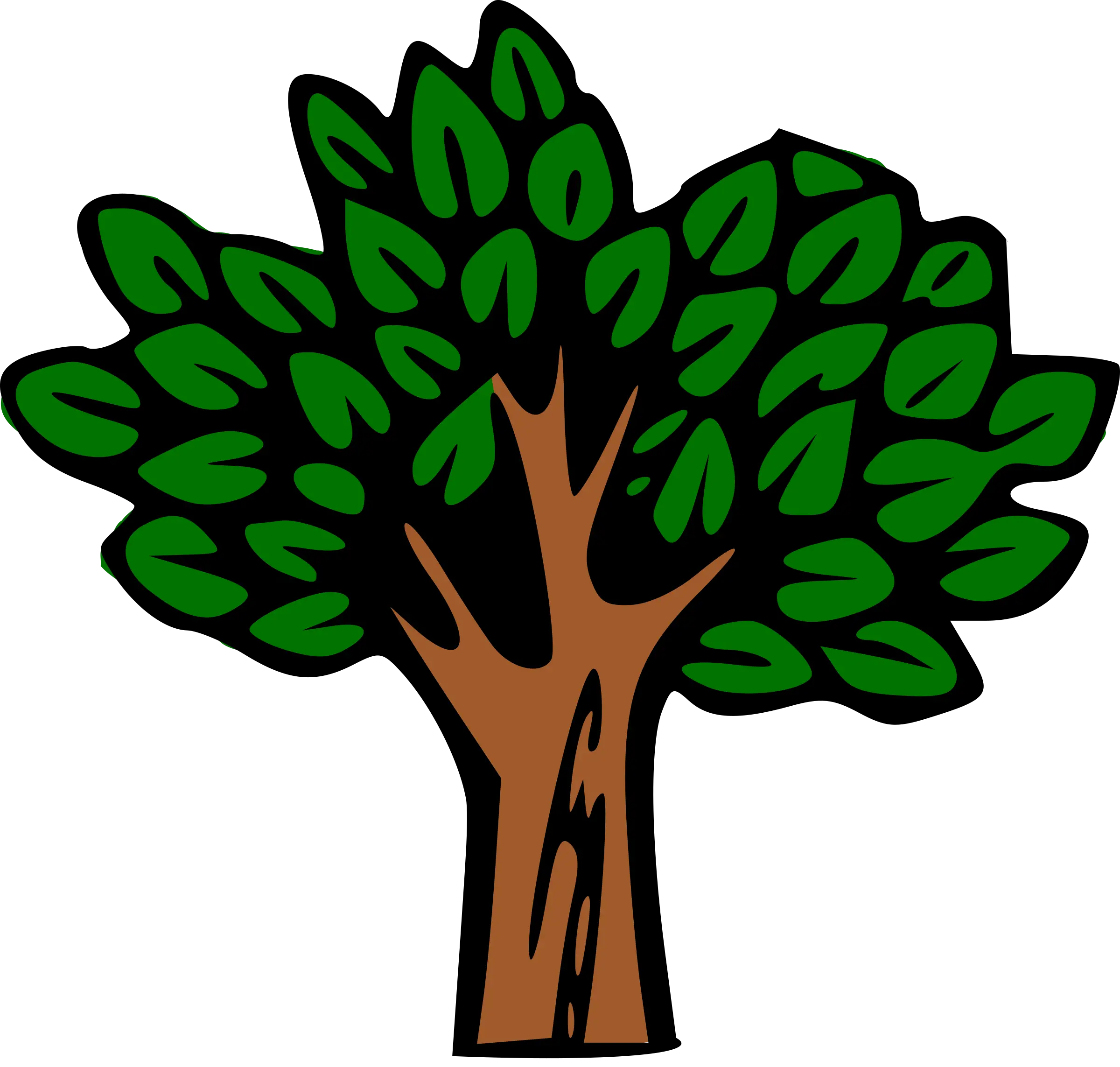 Vibrant Green Tree Illustration