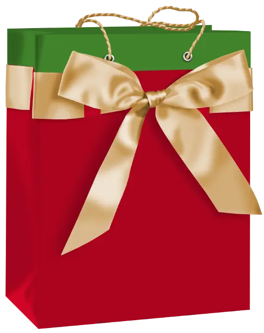 Red Gift Bag with Golden Bow