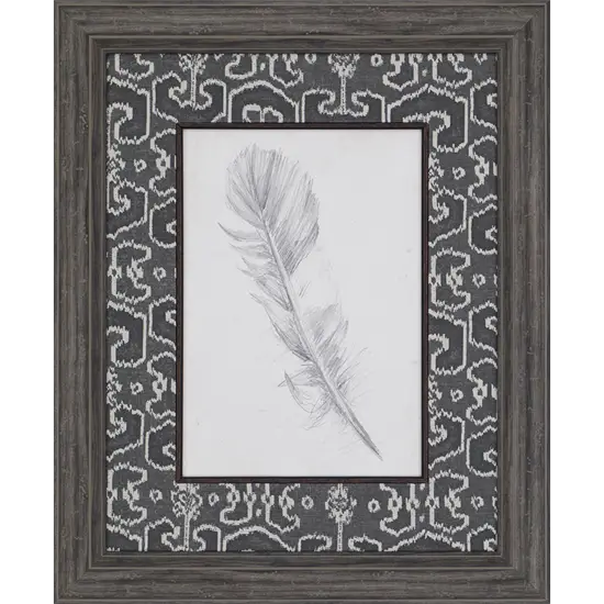 Feather Drawing in Frame