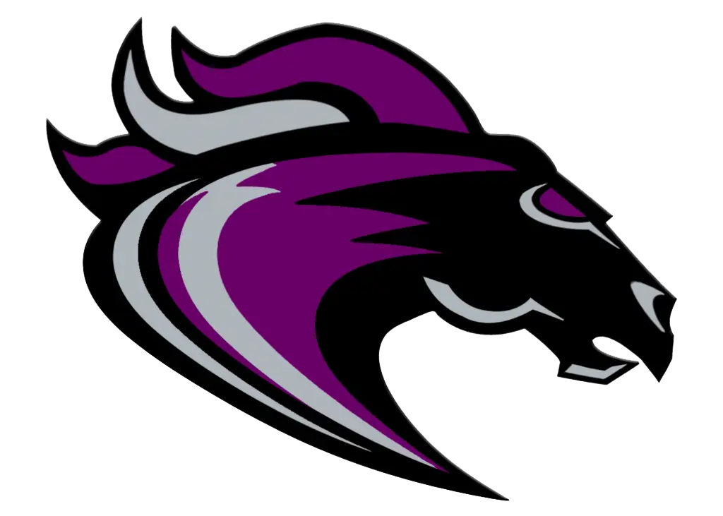 Purple and Black Horse Logo Design