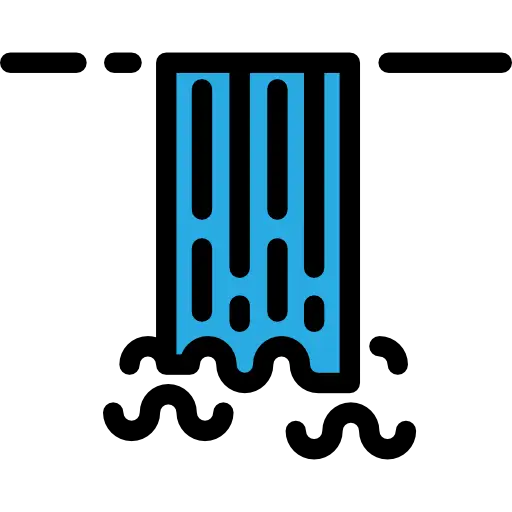 Waterfall Icon for Nature Scenery