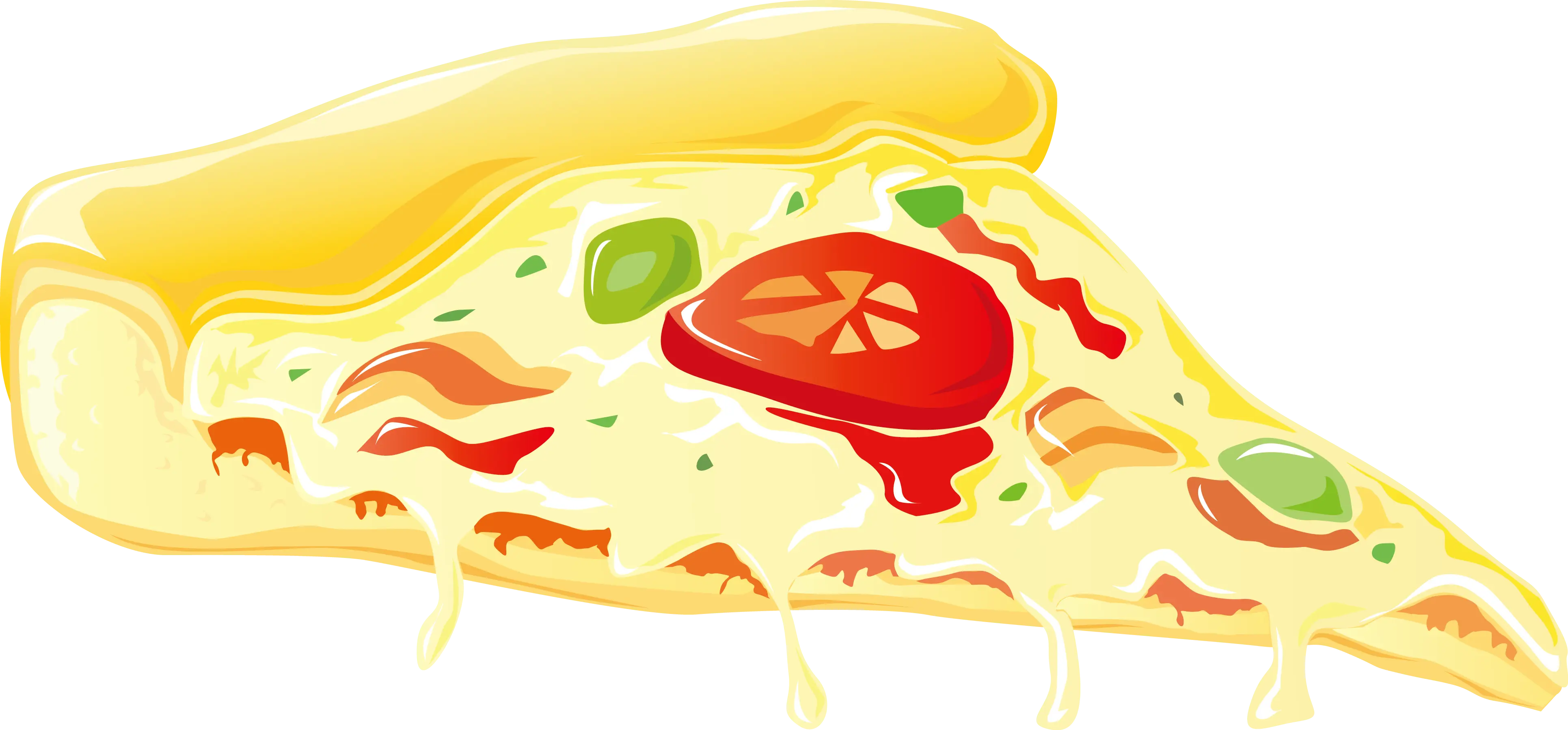 Cheesy Pizza Slice with Toppings