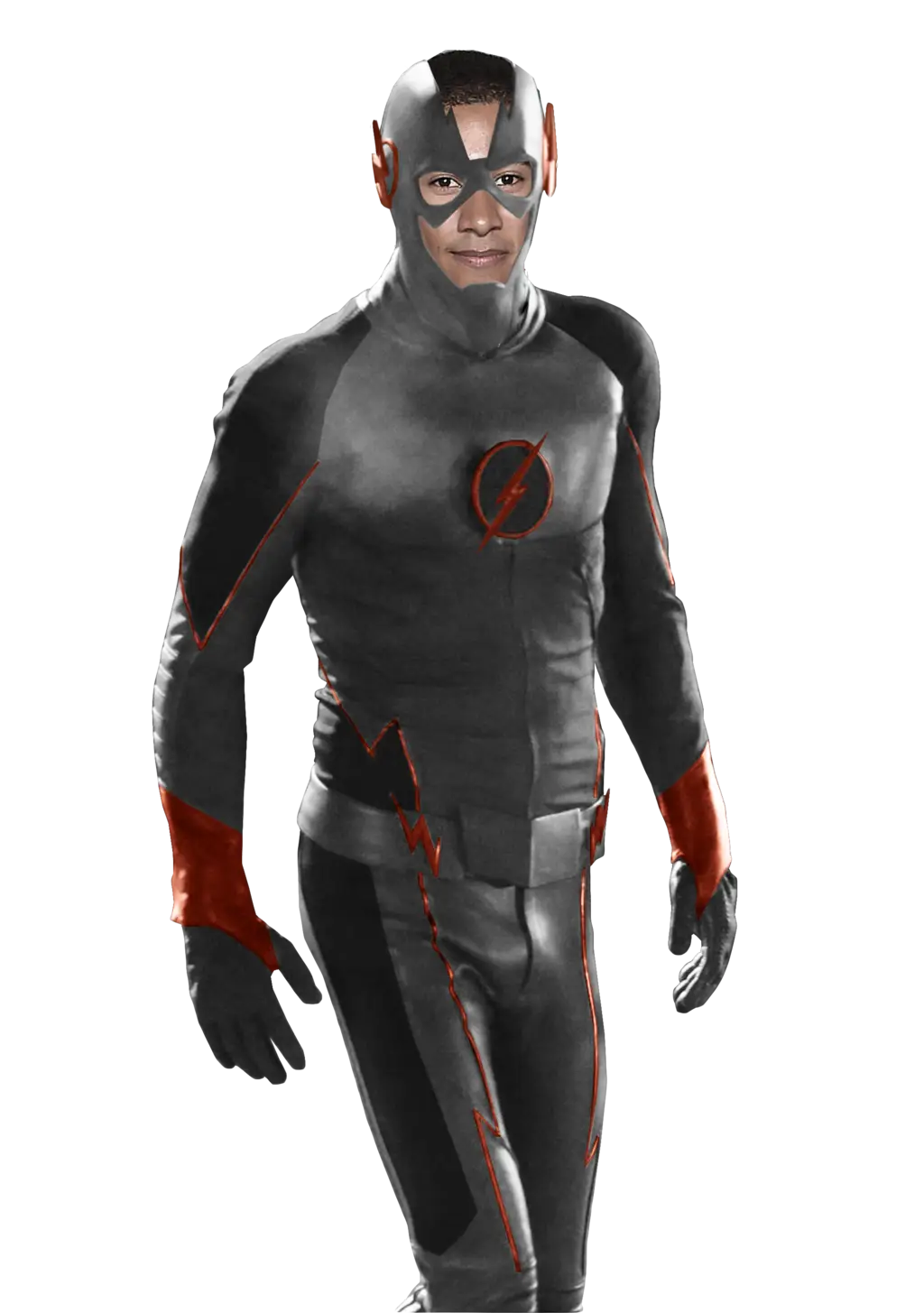 Flash Superhero in Black Suit