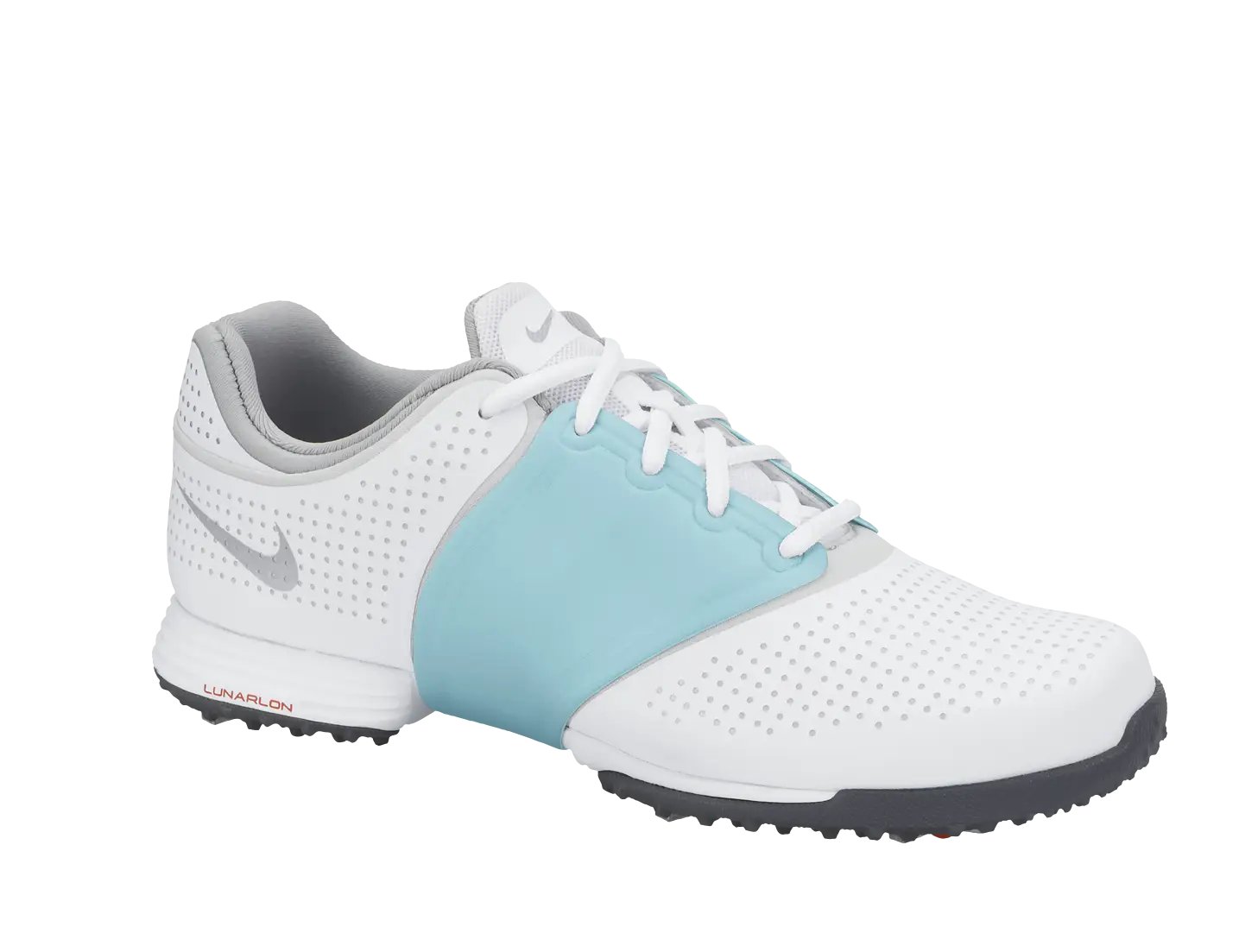 White and Light Blue Sports Shoe