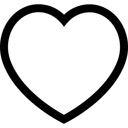 Heart Symbol Icon in Minimalist Style