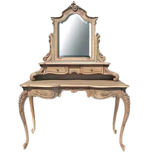 Antique Wooden Dressing Table with Mirror