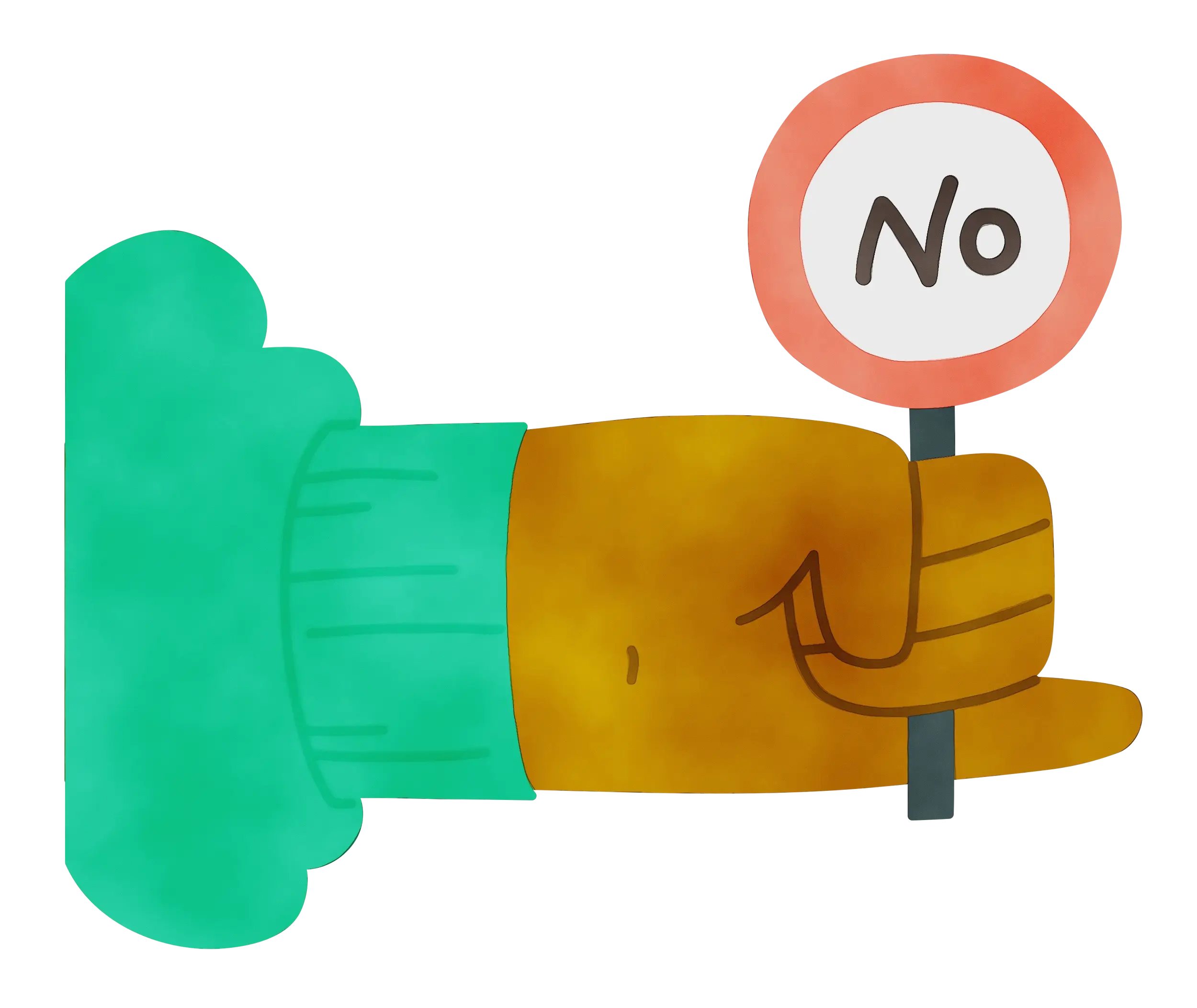 Hand Holding No Sign