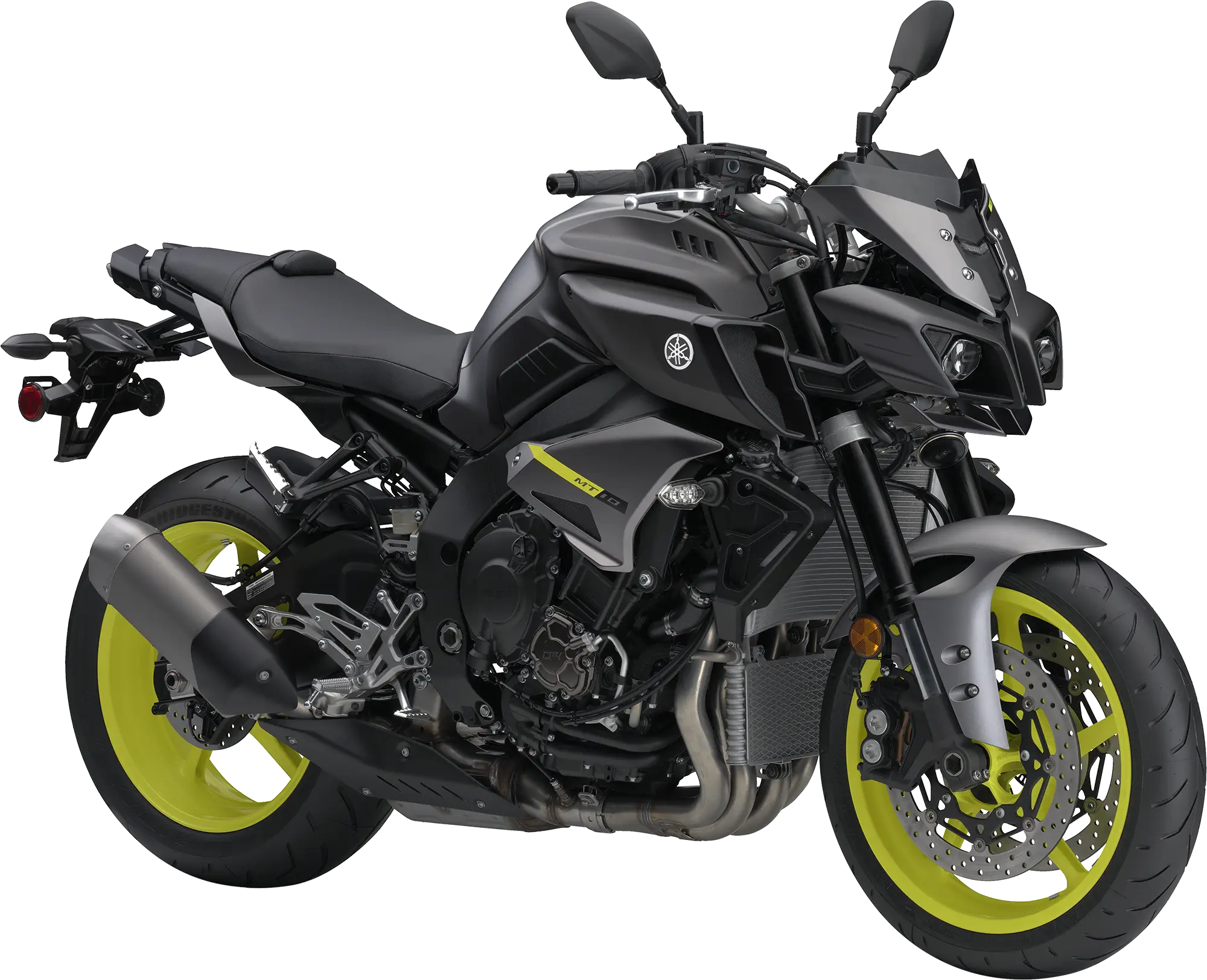 Black Motorcycle with Neon Accents