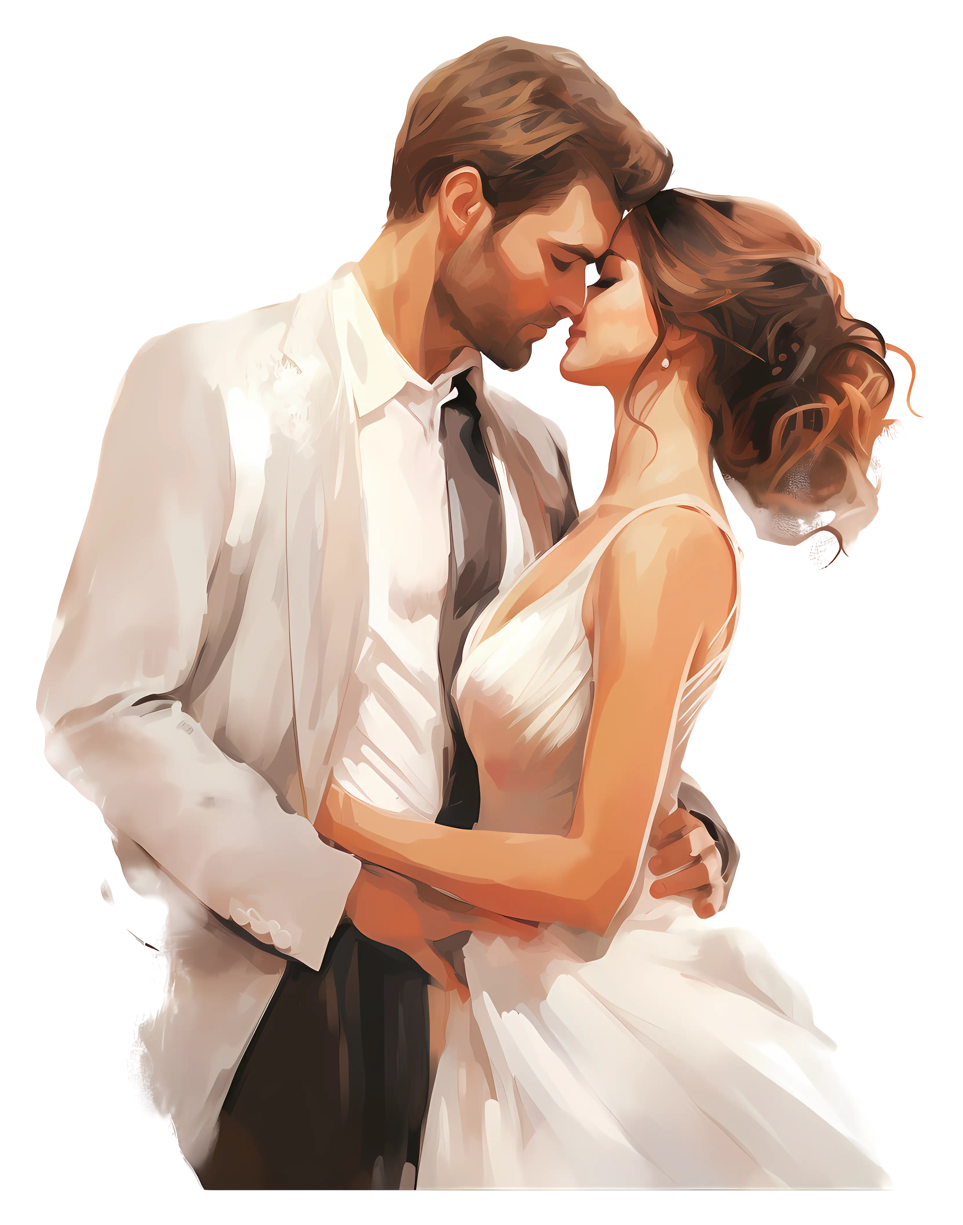 Wedding Couple Romantic Illustration
