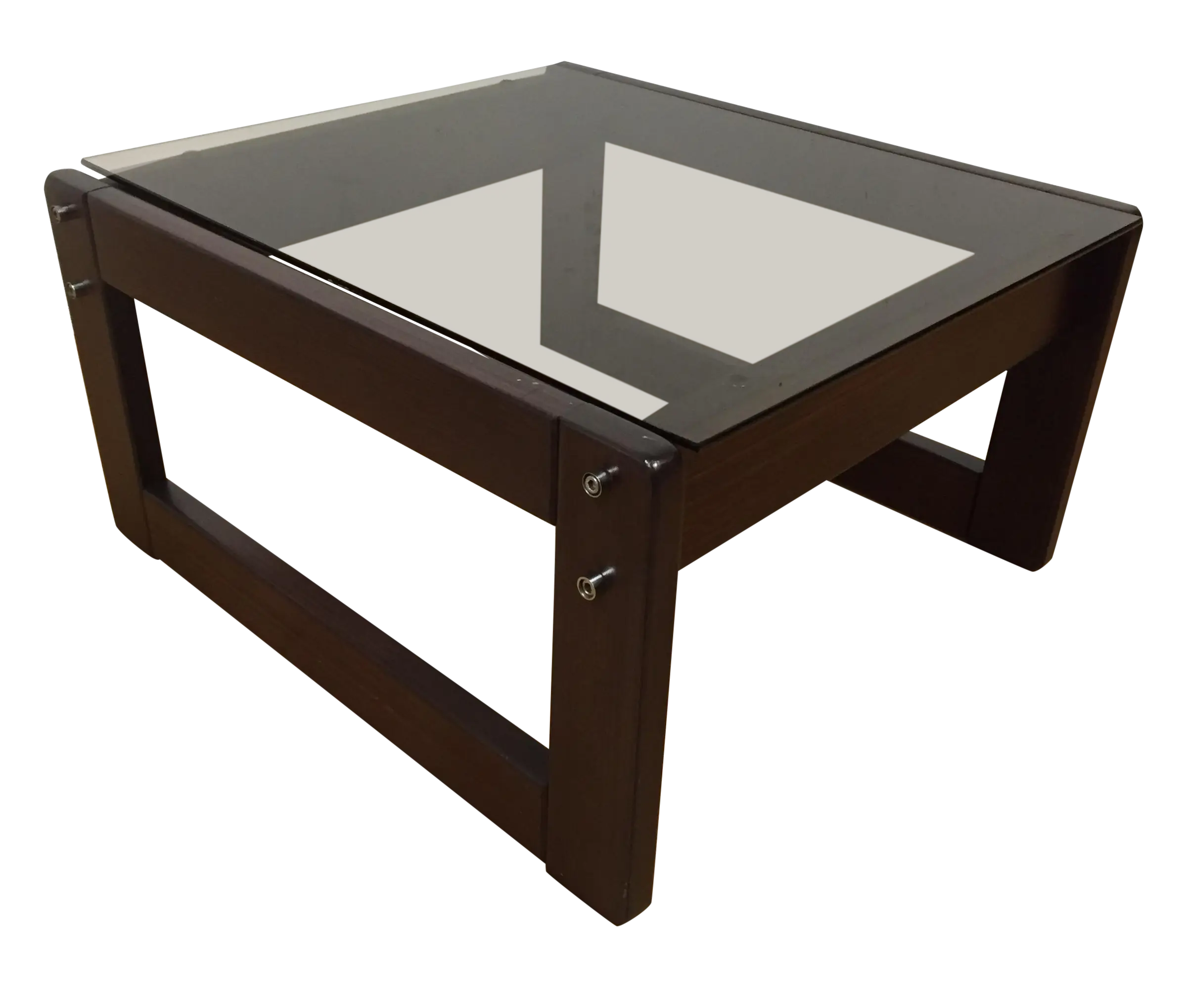 Glass Table with Wooden Frame Design