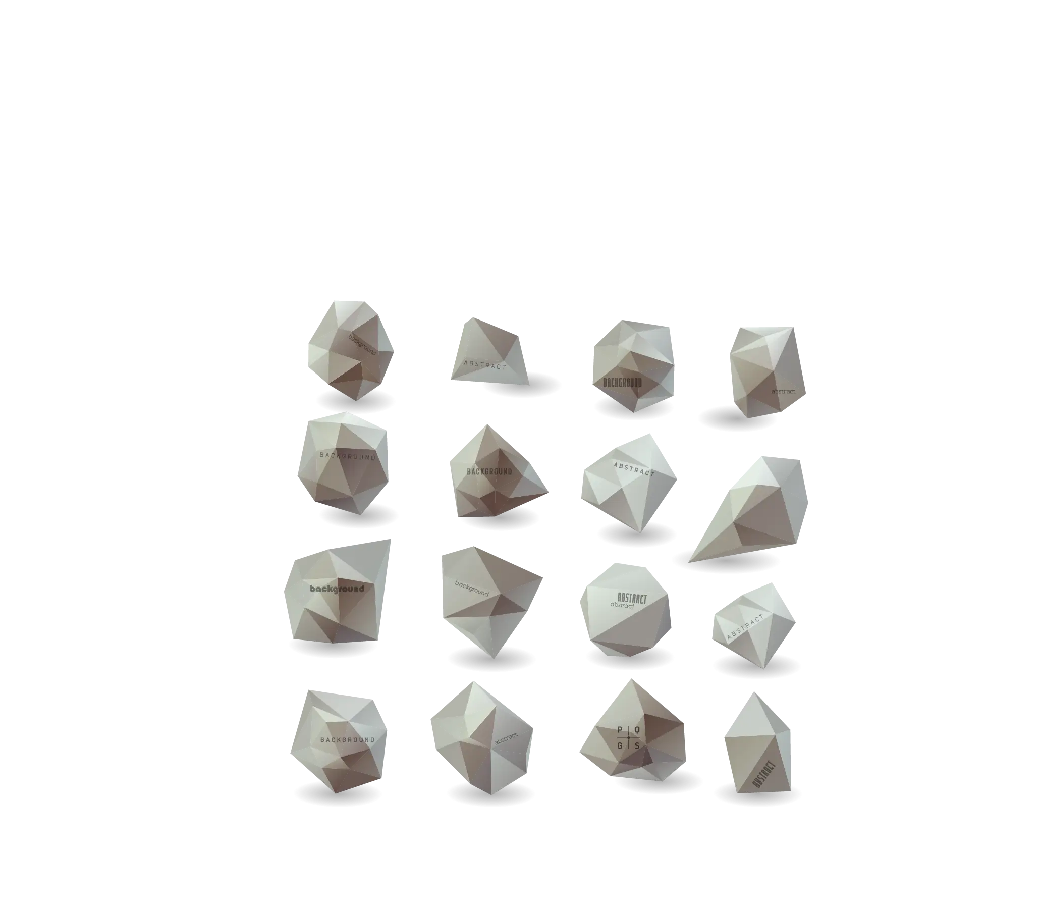 3D Polyhedral Geometric Shapes