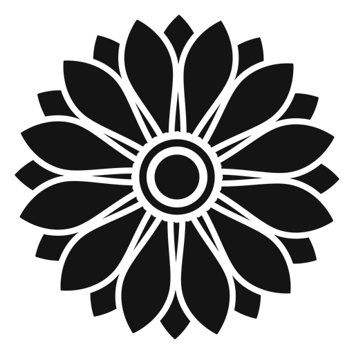 Intricate Black Flower Mandala Design