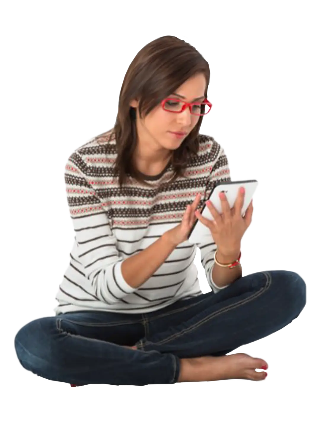 Woman Using Tablet