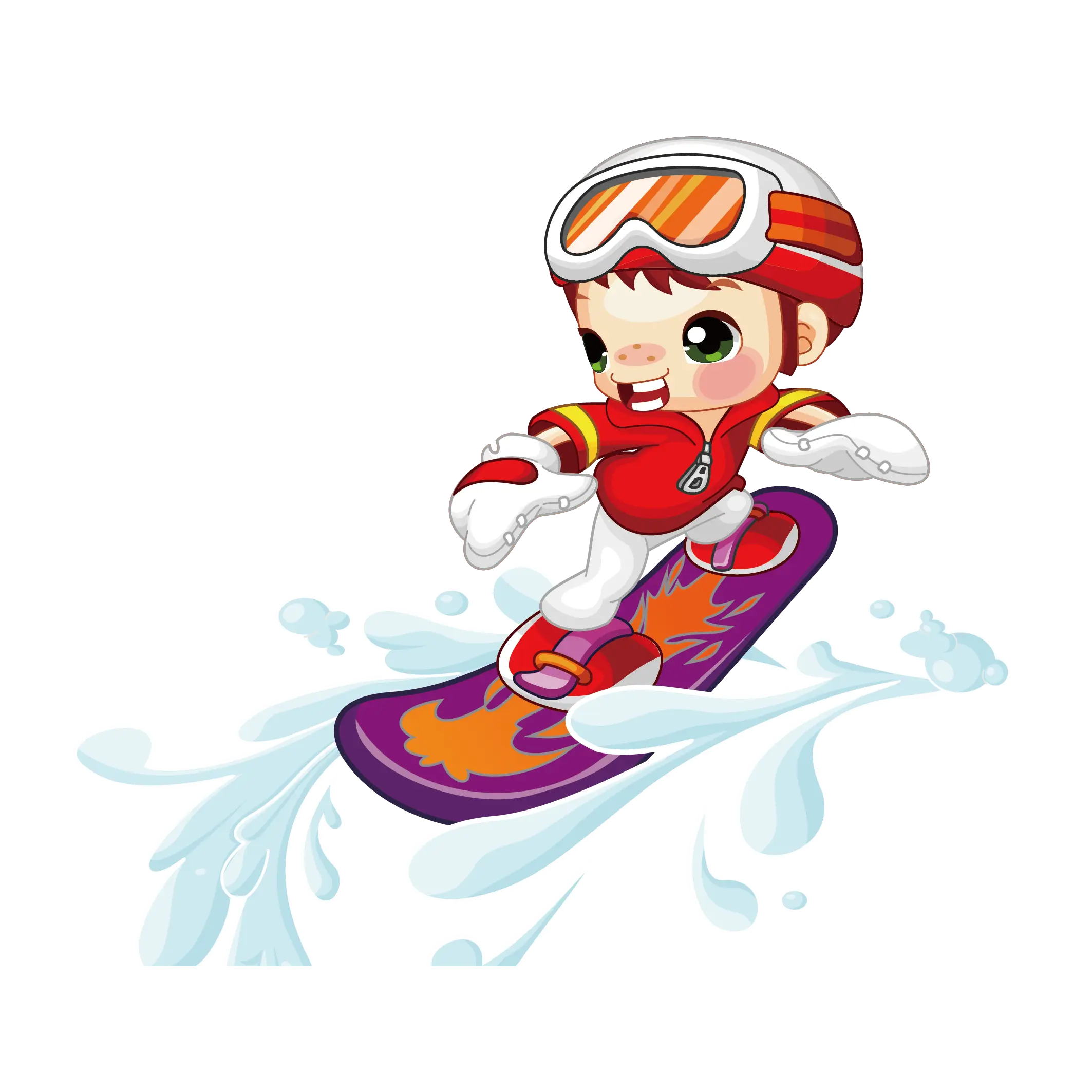 Cute Snowboarder Character