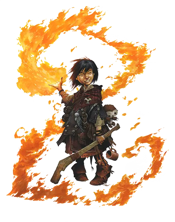 Fantasy Fire Mage Character
