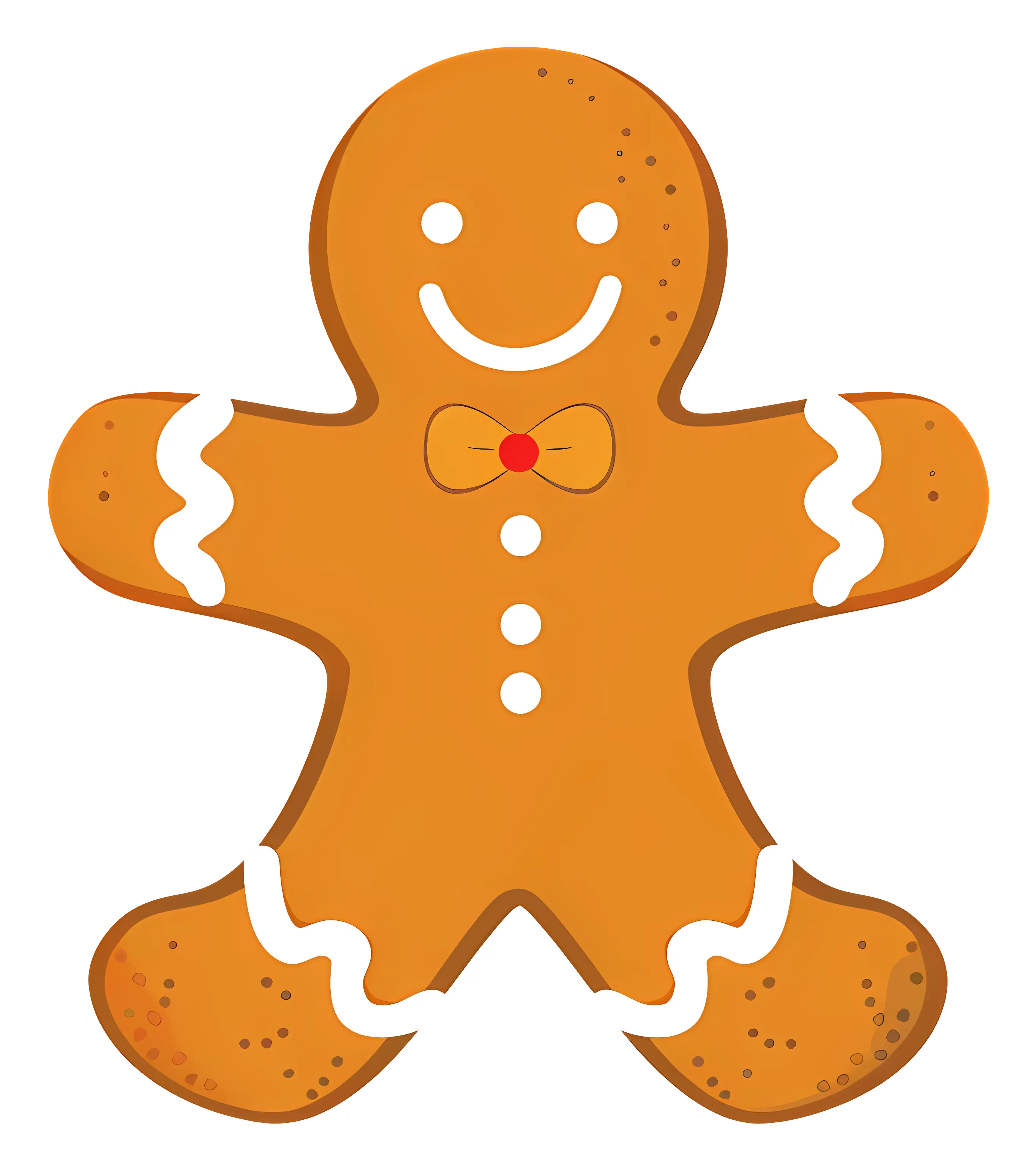 Smiling Gingerbread Man Cookie Design