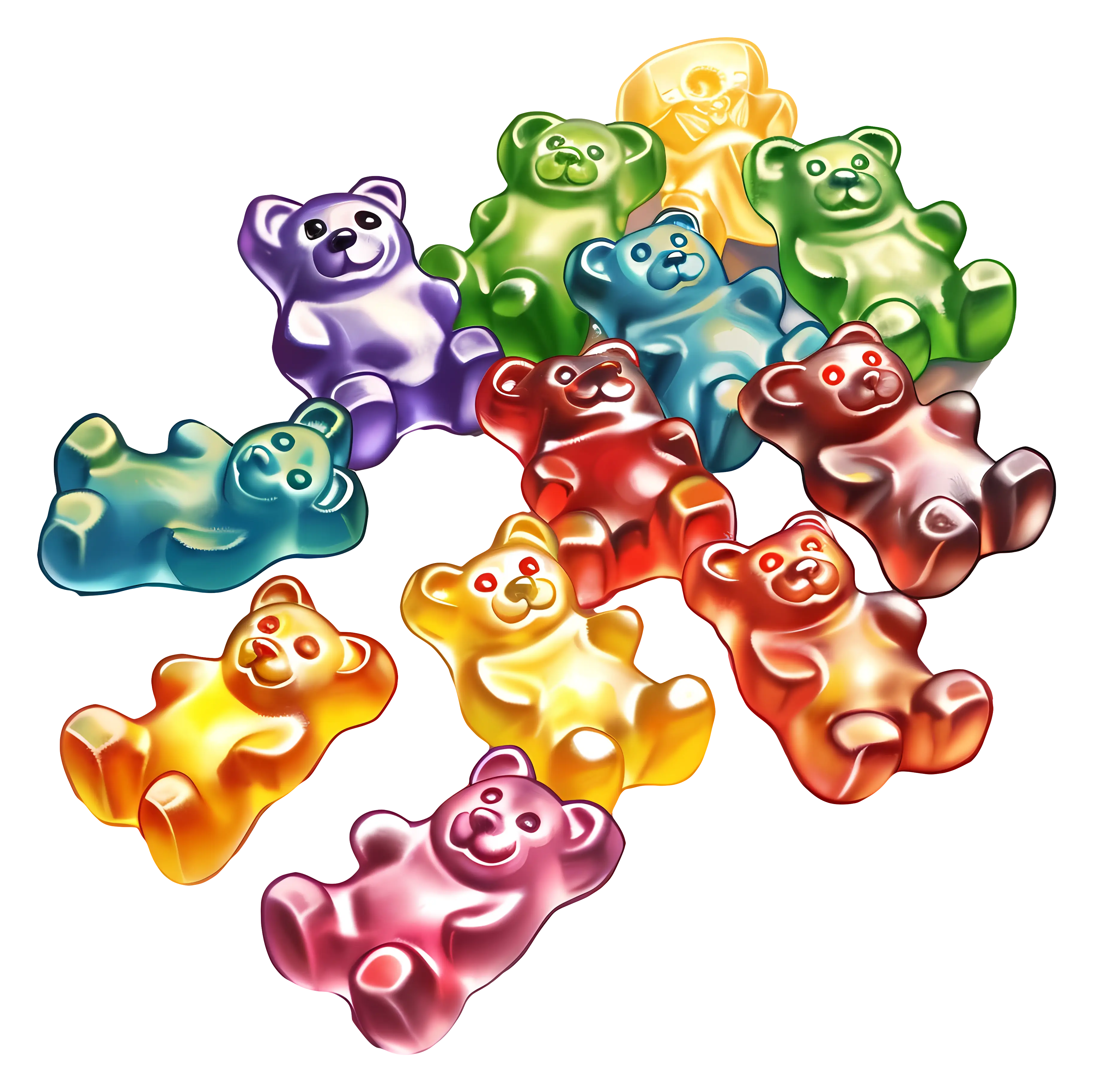 Colorful Assorted Gummy Bears