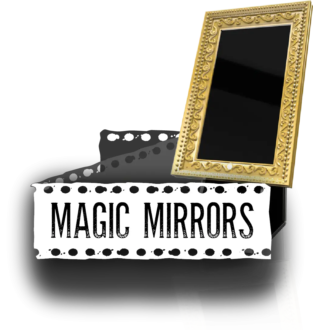 Magic Mirror with Ornate Gold Frame