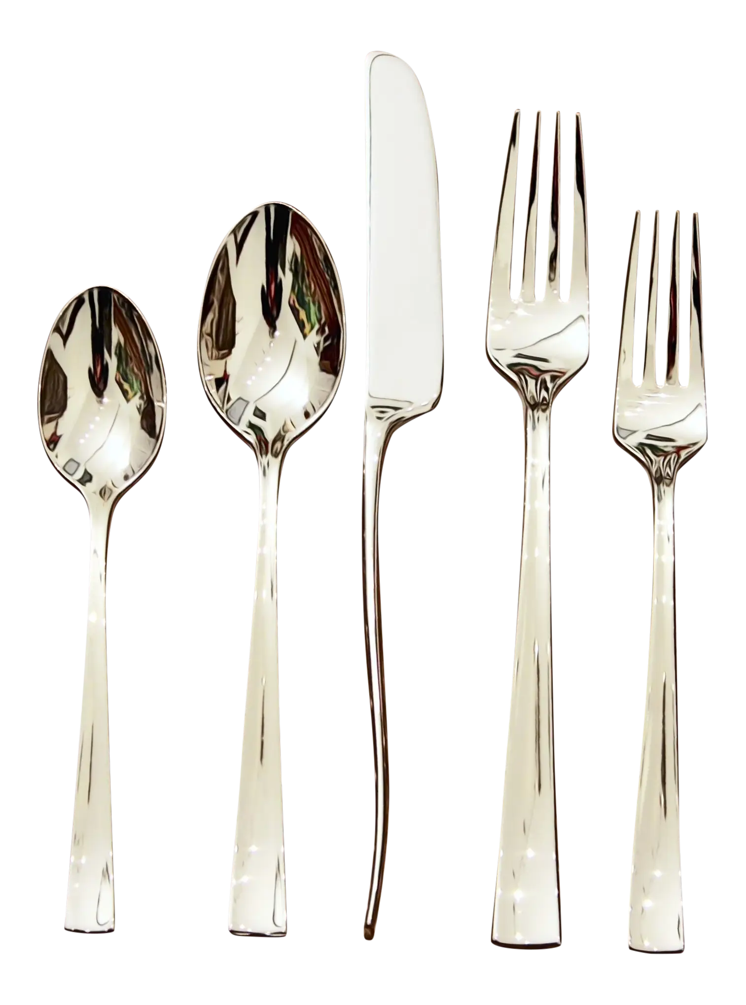 Elegant Silver Cutlery Set for Dining