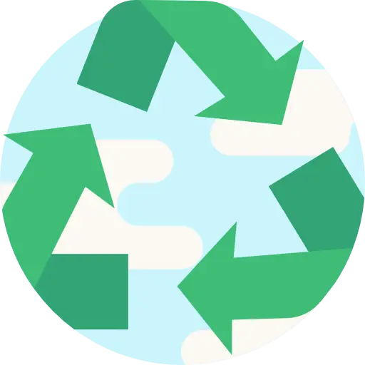 Recycling Symbol over Earth Illustration