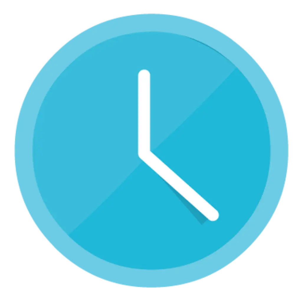 Blue Clock Icon for Time Management