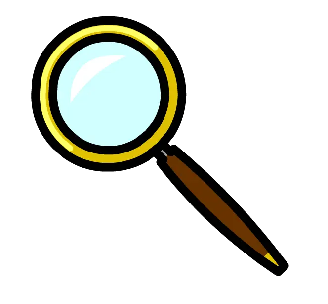 Classic Magnifying Glass Cartoon Illustration