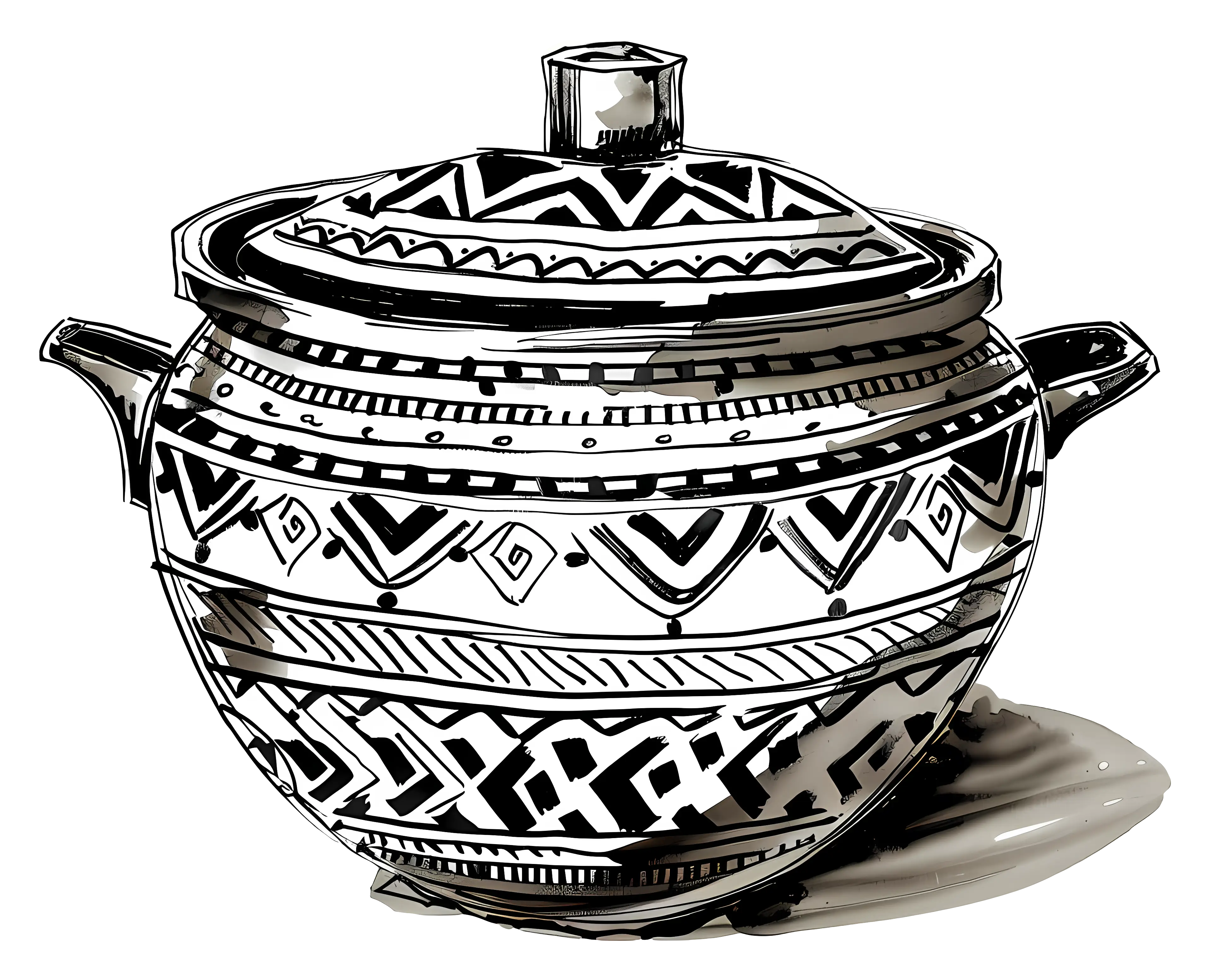 Decorative Pot Illustration