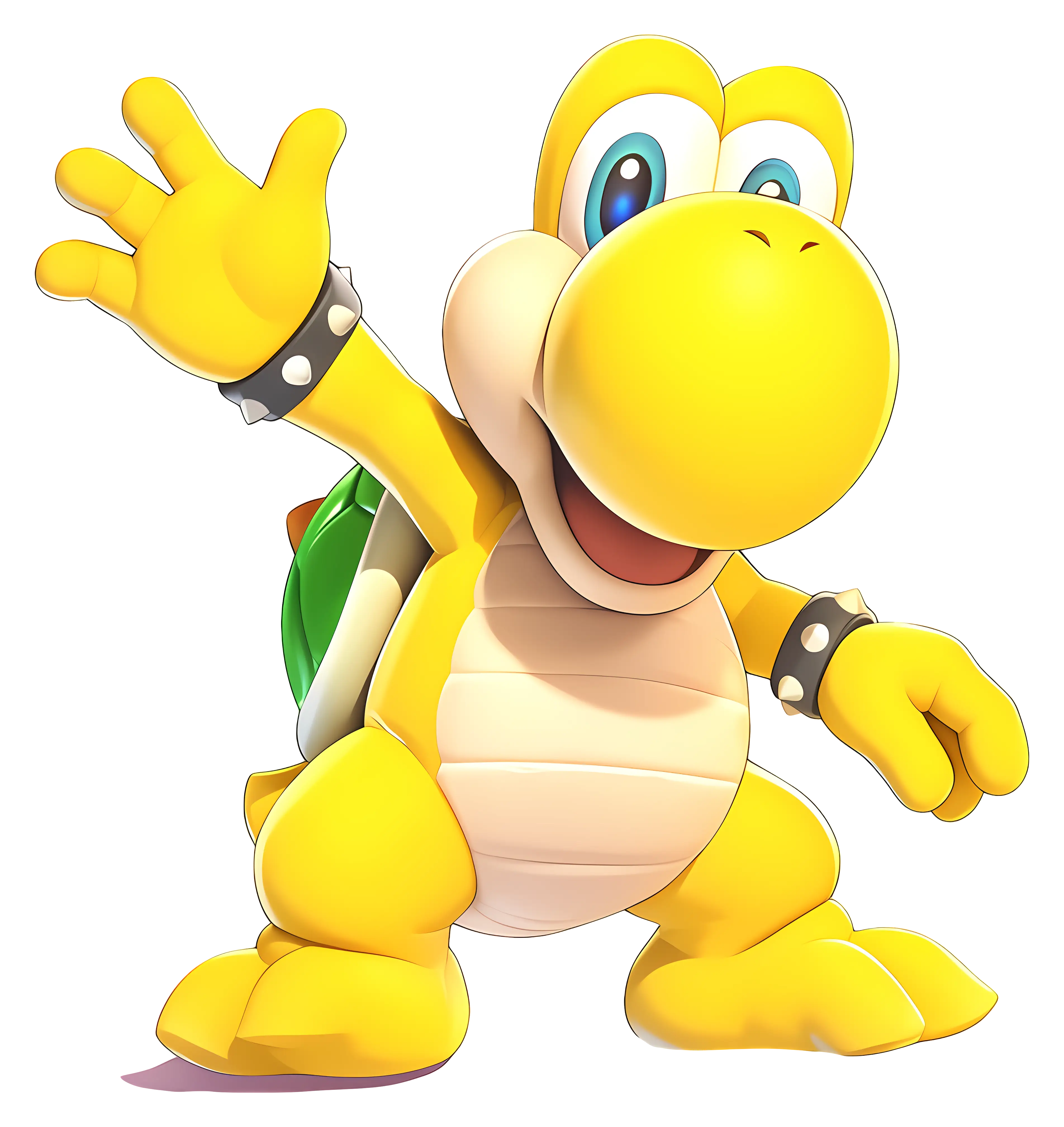Friendly Yellow Turtle Character