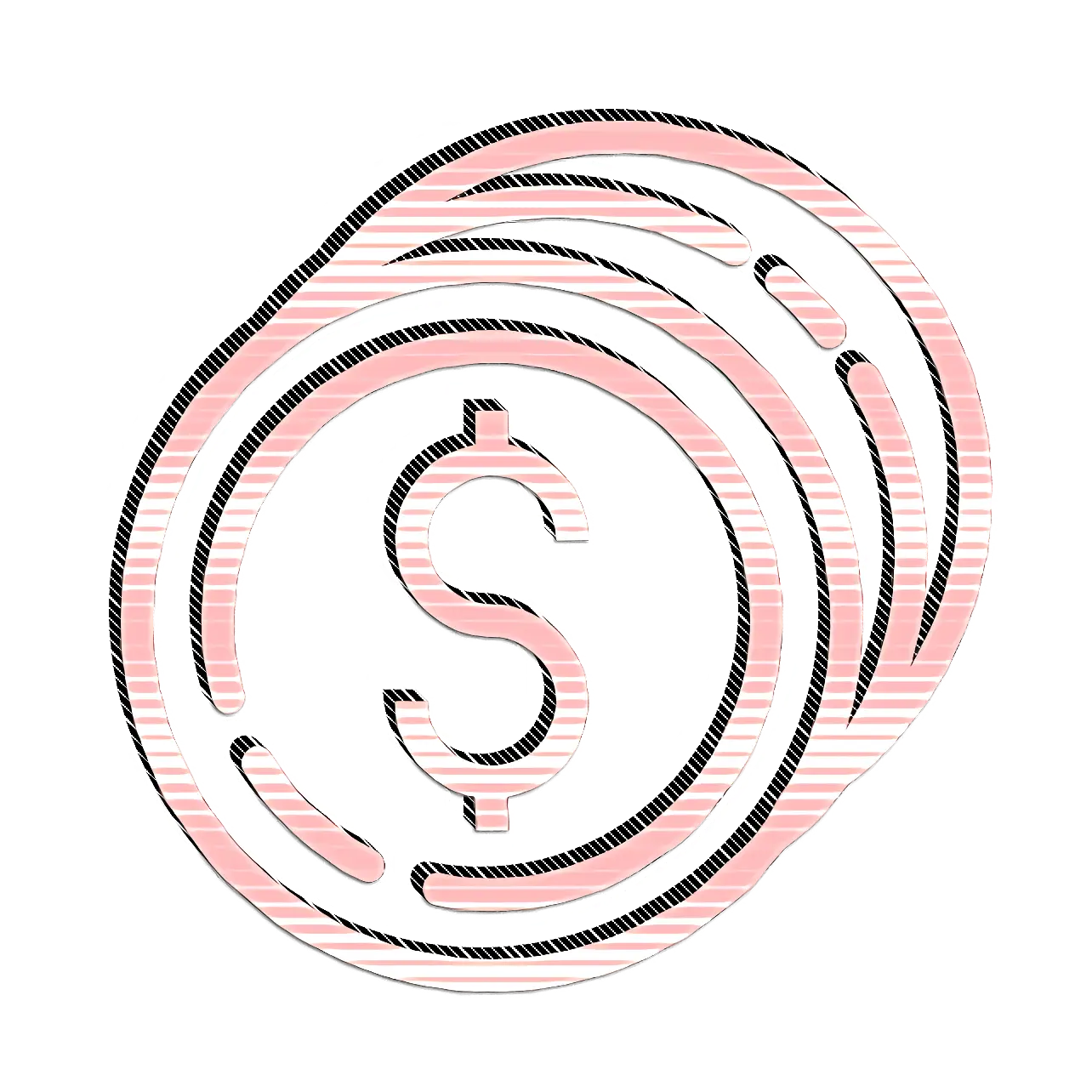 Stack of Coins with Dollar Sign