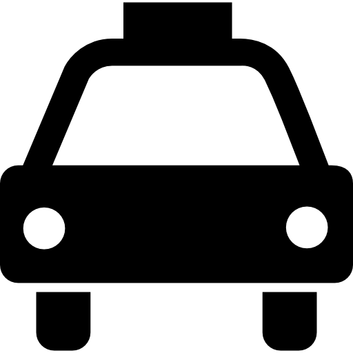 Black Taxi Silhouette Icon