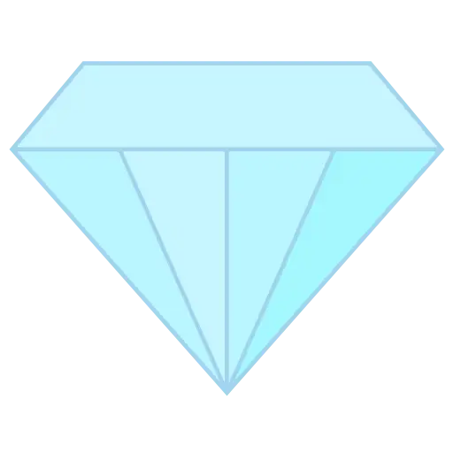 Blue Diamond Gemstone Illustration