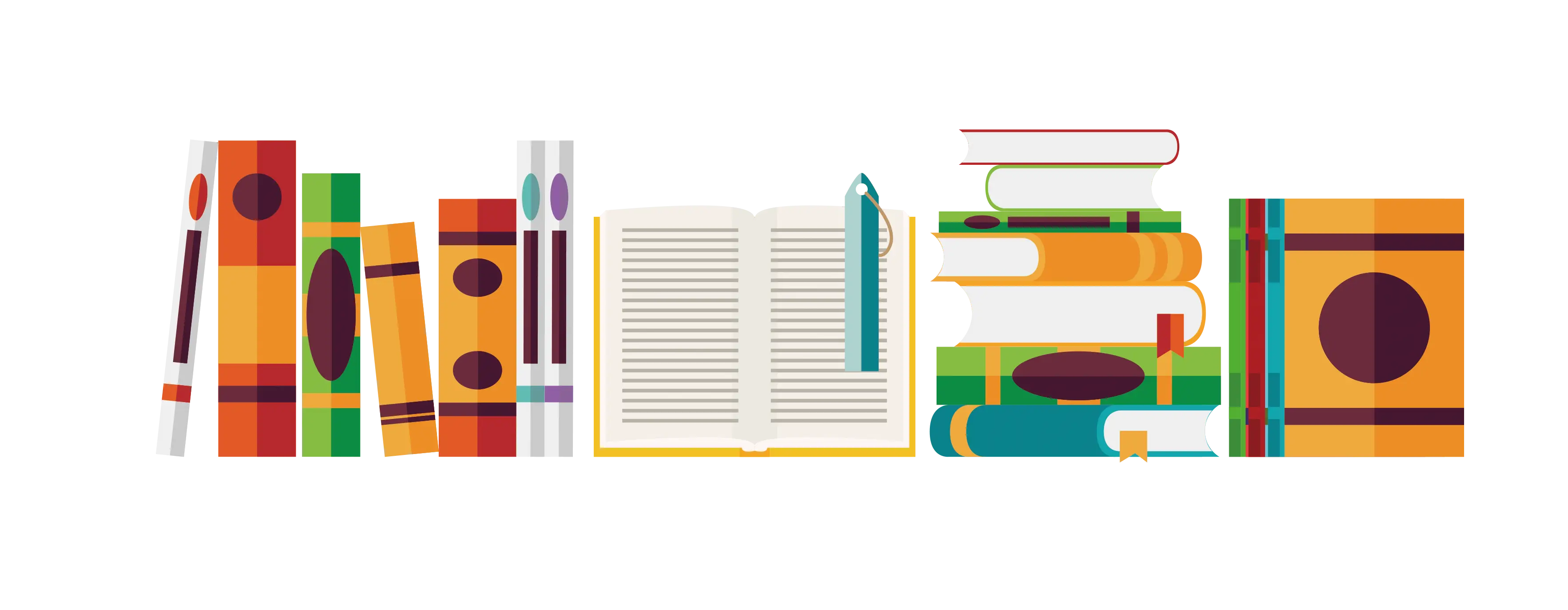 Colorful Books on Shelf
