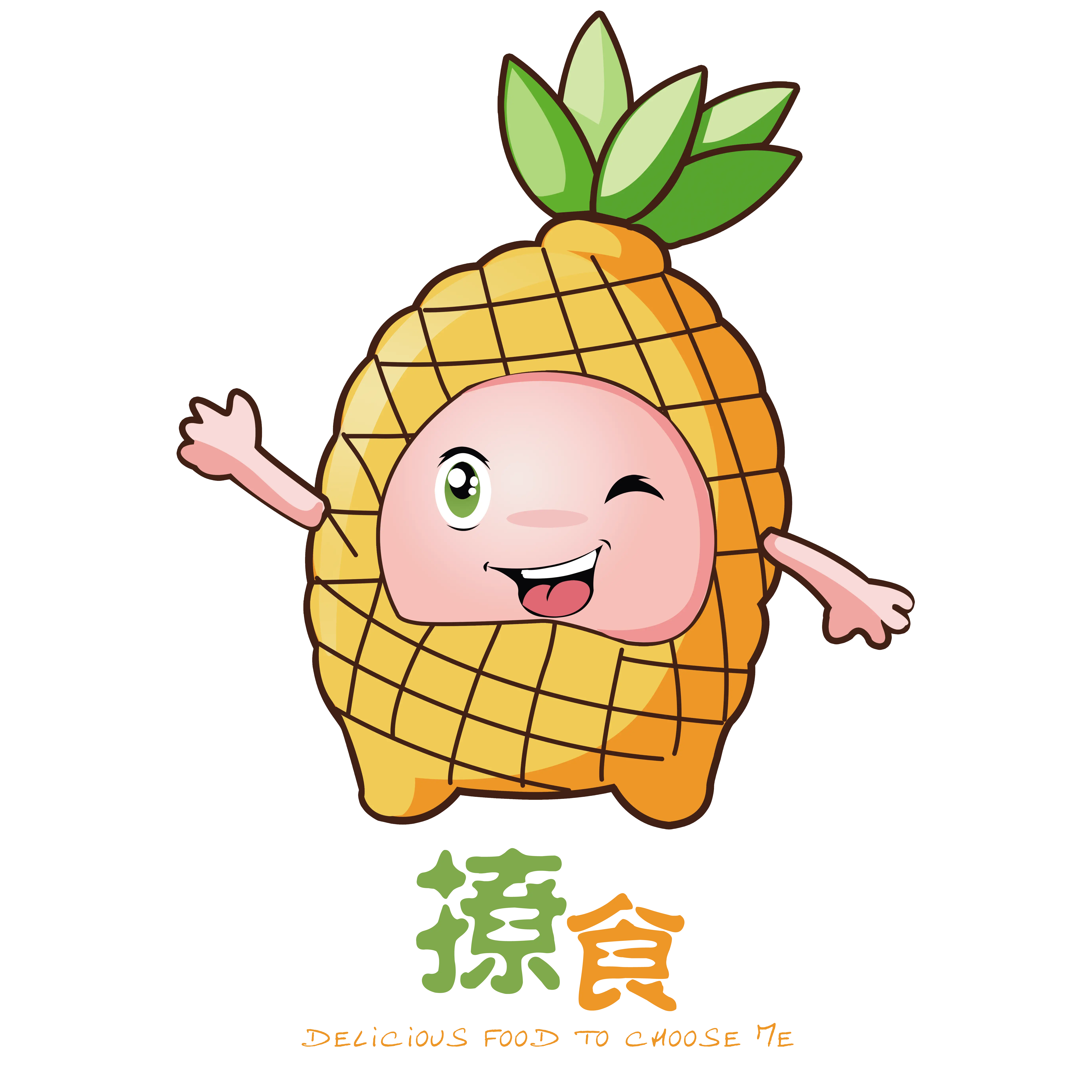 Cute Pineapple Character
