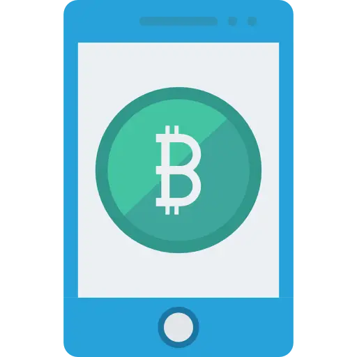Mobile with Bitcoin Symbol for Crypto Apps