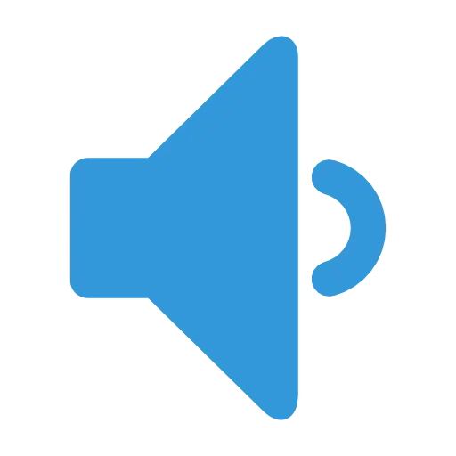 Blue Speaker Icon