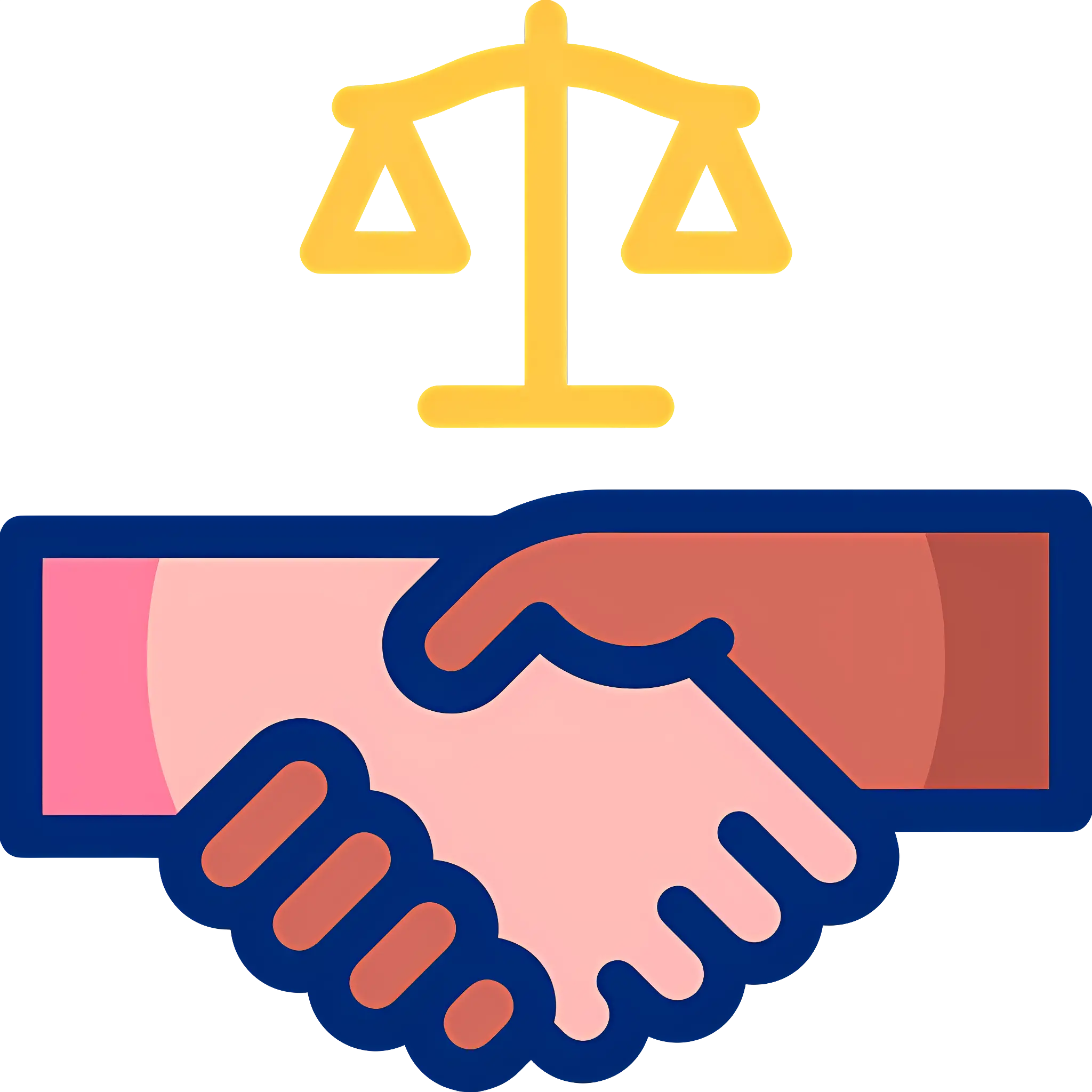 Handshake with Justice Symbol