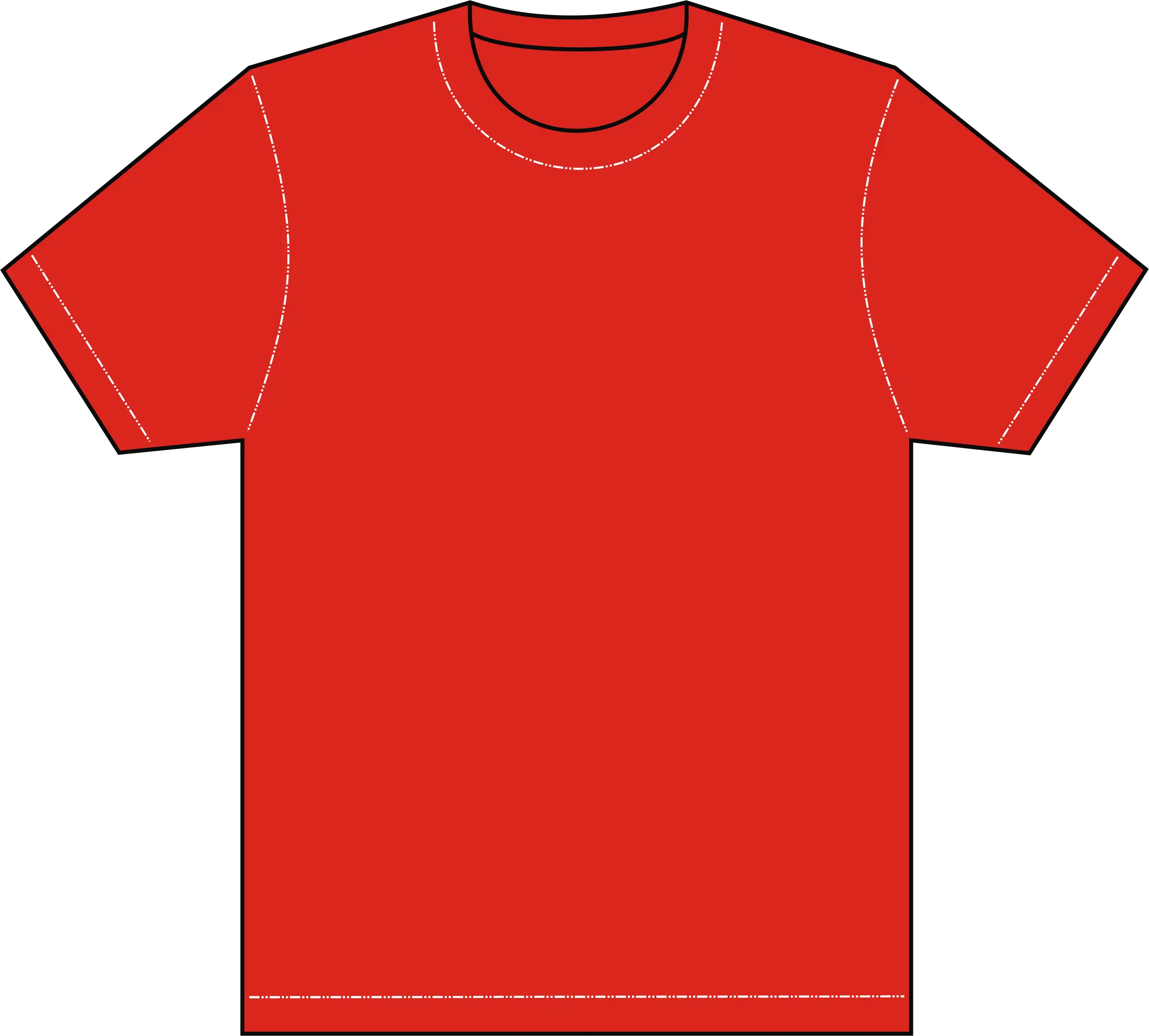 Plain Red T-shirt Design Template