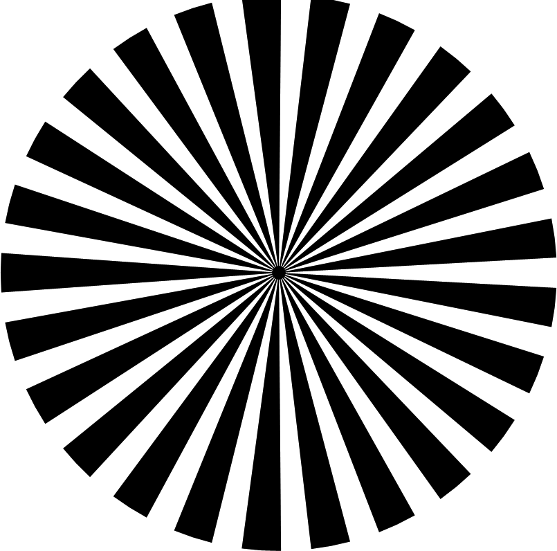 Black and White Radial Pattern Design