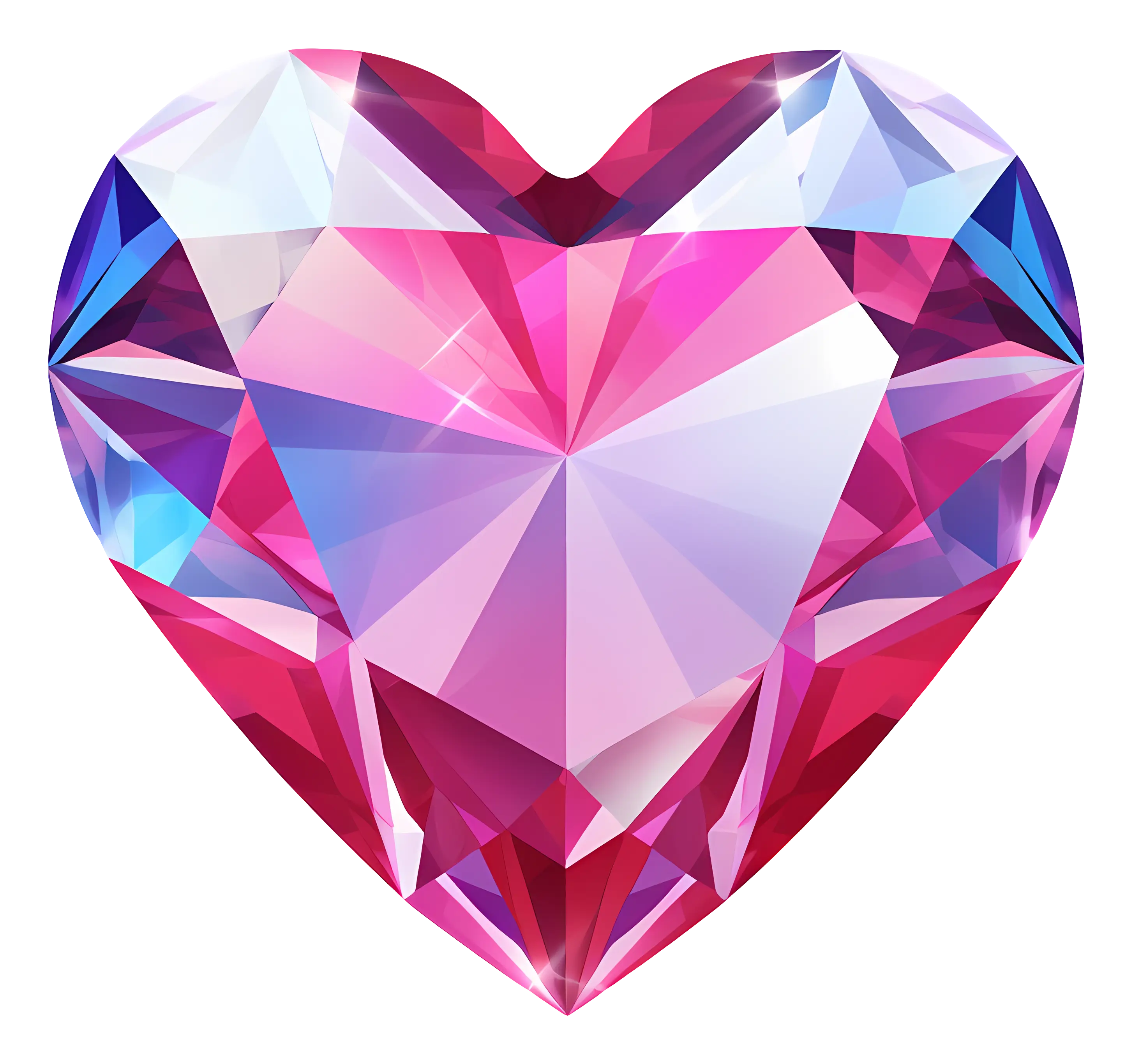 Elegant Pink Crystal Heart Gemstone