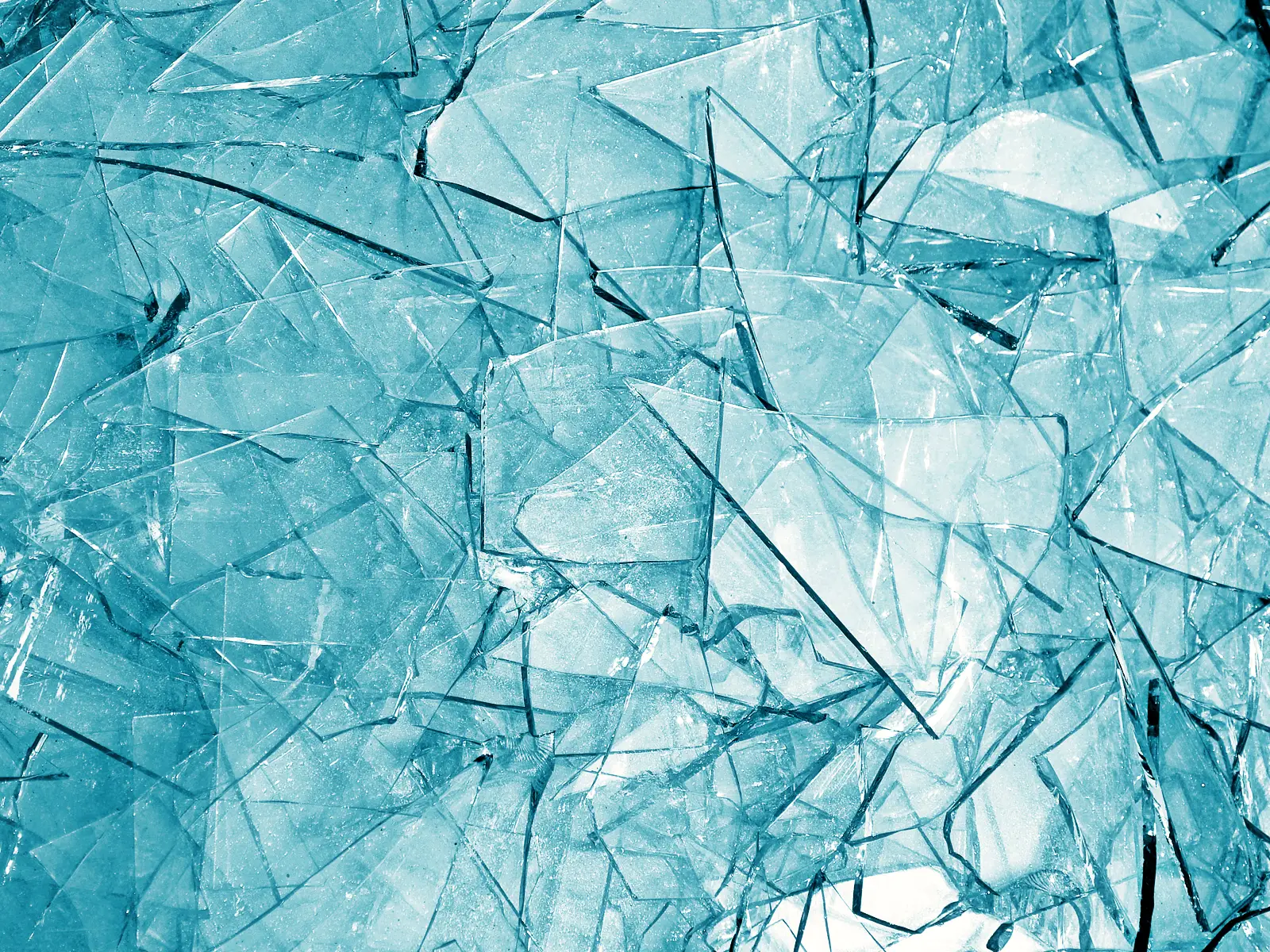 Shattered Blue Glass