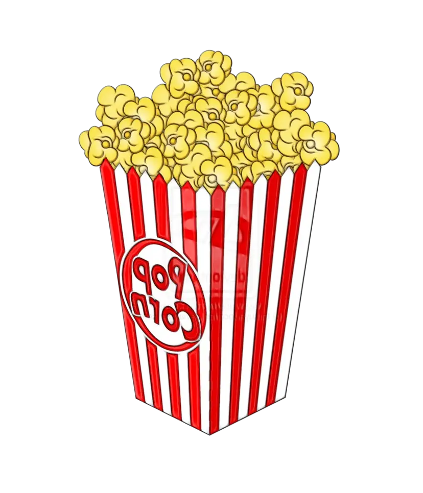 Popcorn in Red Striped Box