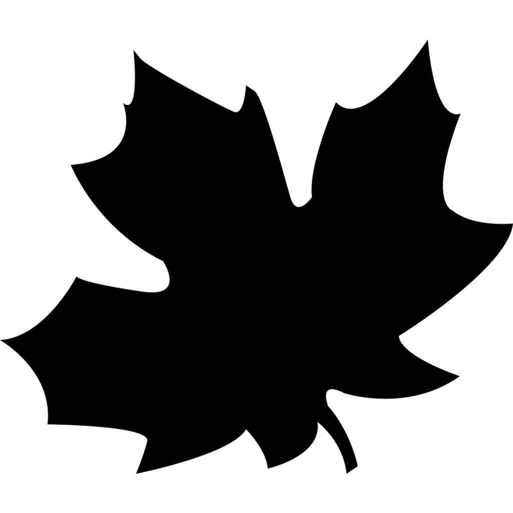 Black Maple Leaf Silhouette