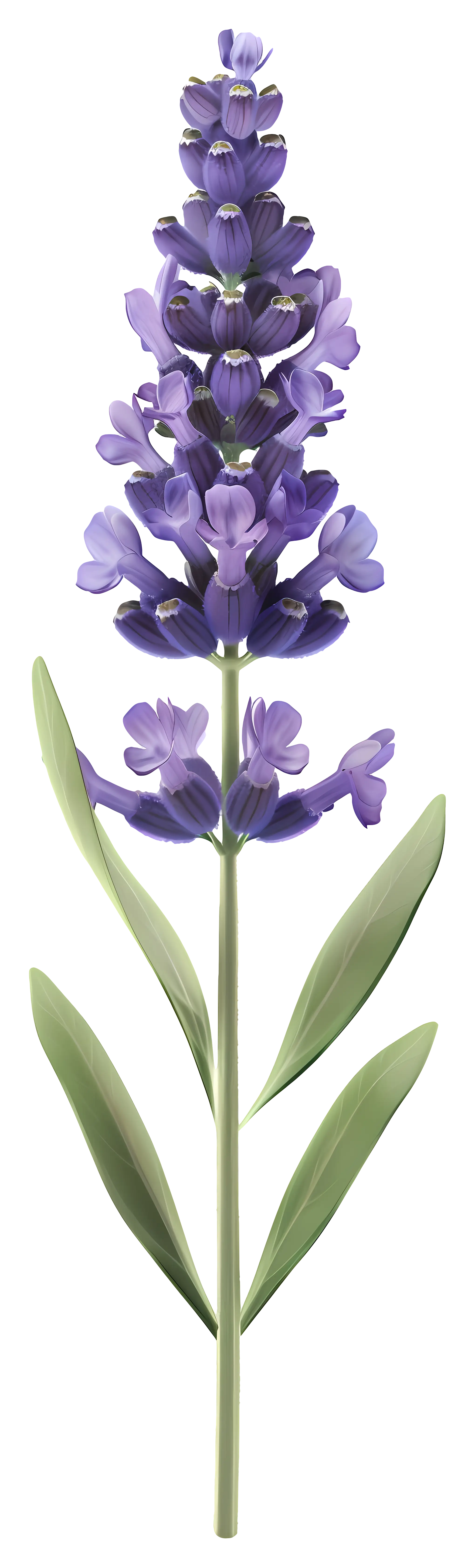 Lavender Flower Botanical Illustration