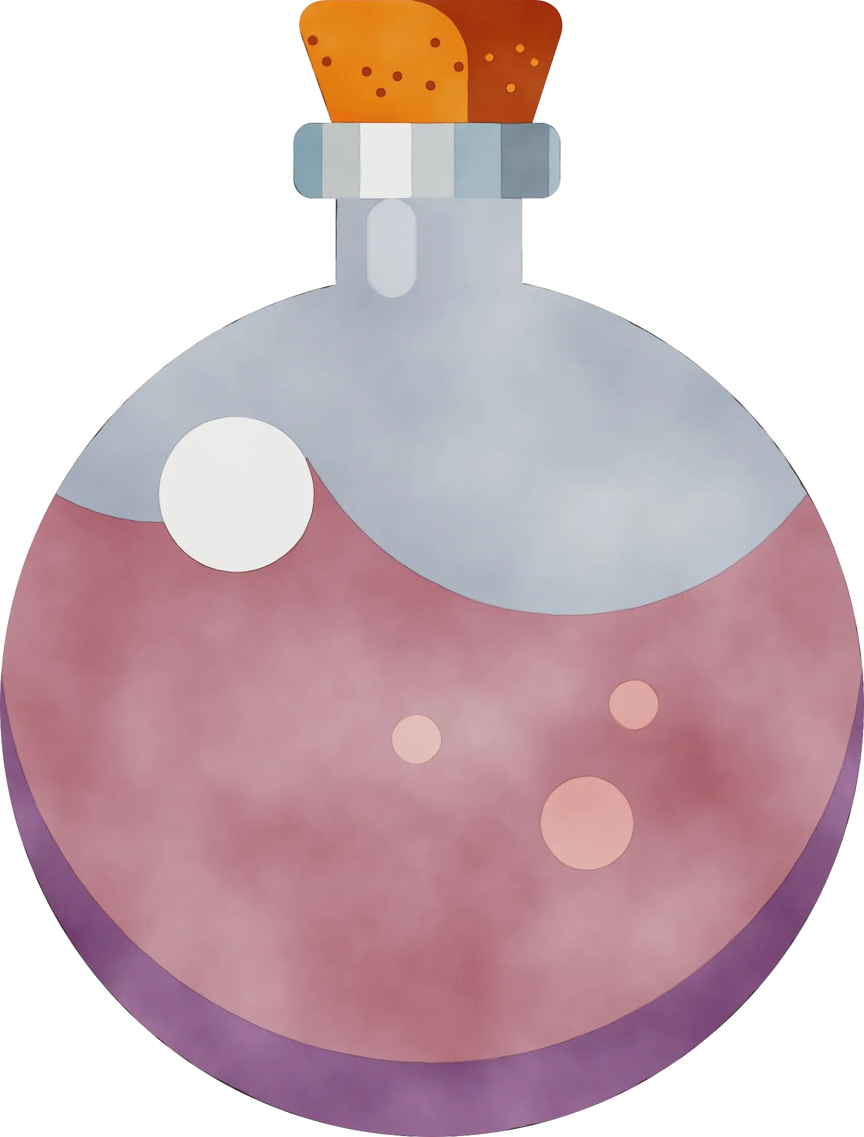 Fantasy Potion Bottle with Purple Liquid