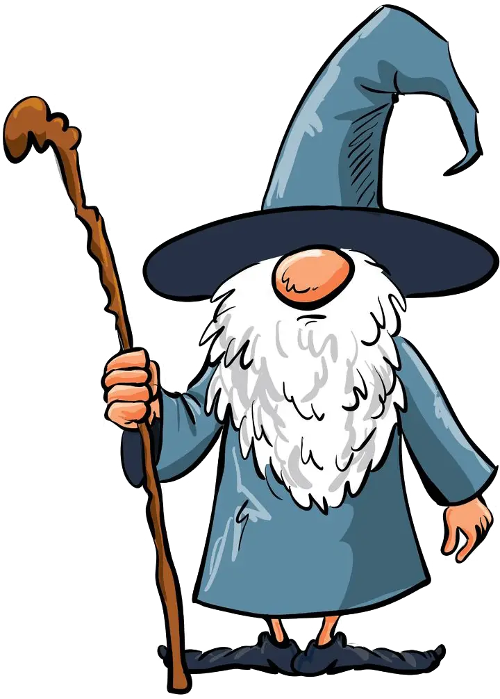 Cartoon Wizard with Staff