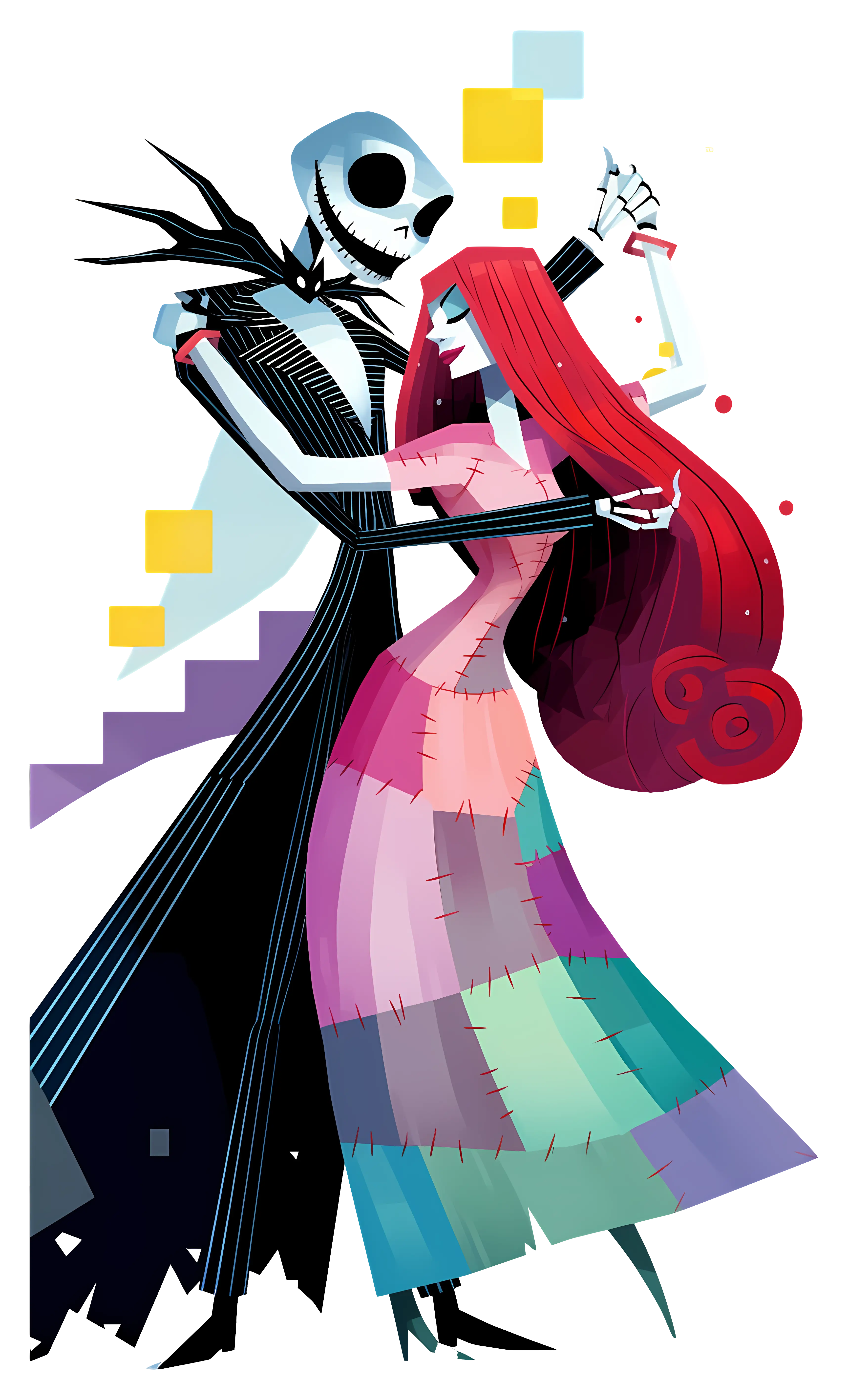 Dancing Skeleton and Girl