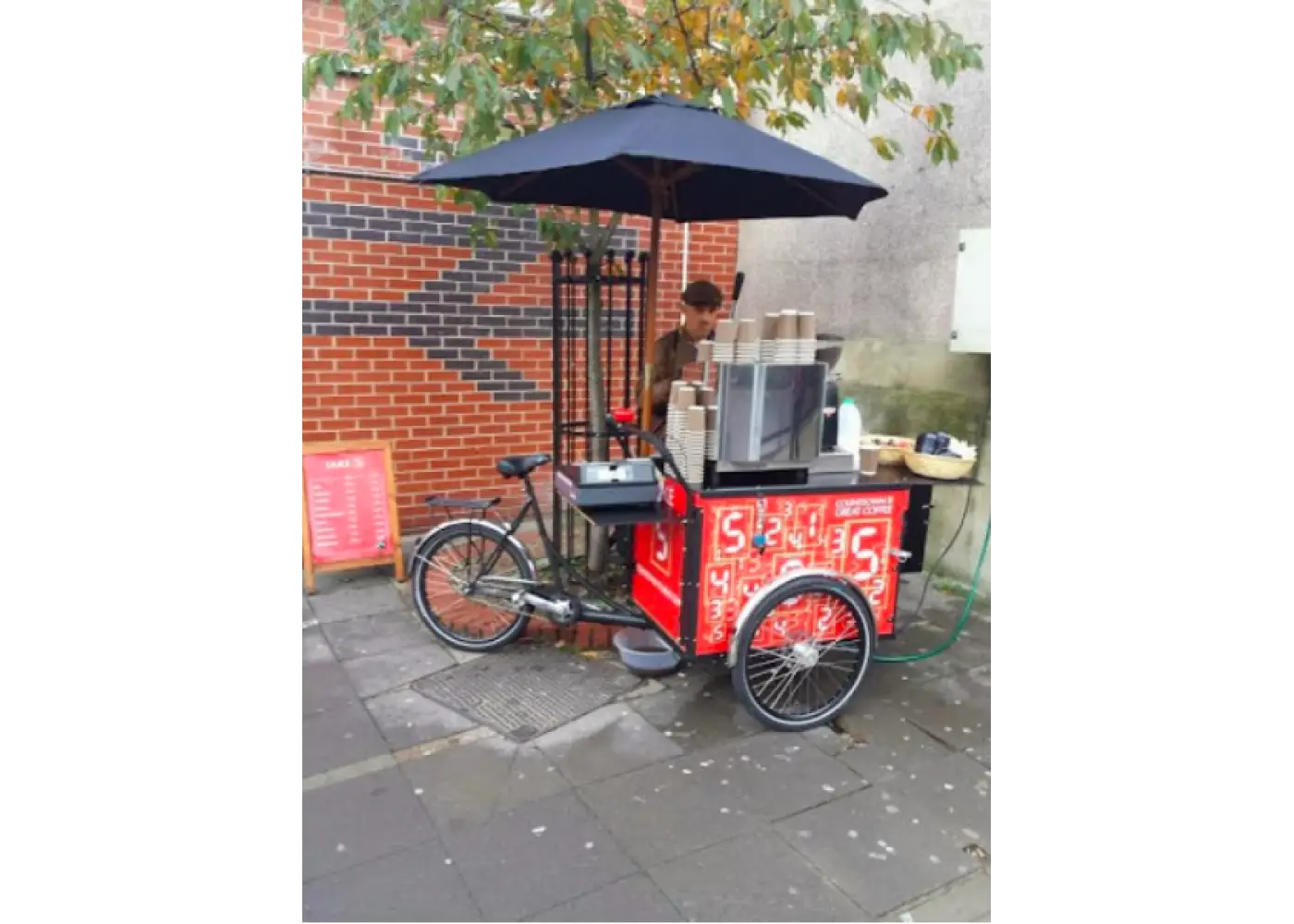 Street Food Cart with Bicycle