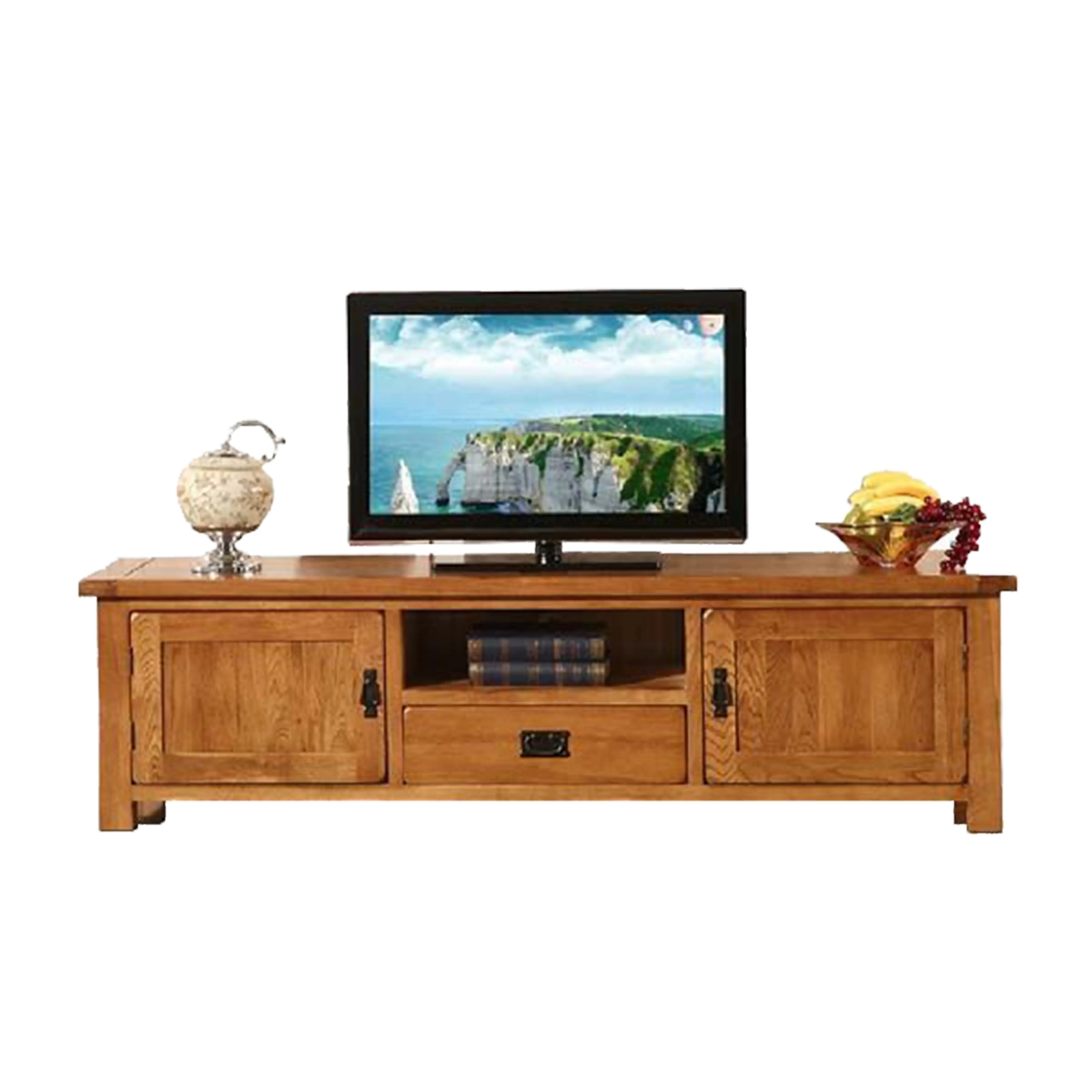 Wooden TV Stand with Television