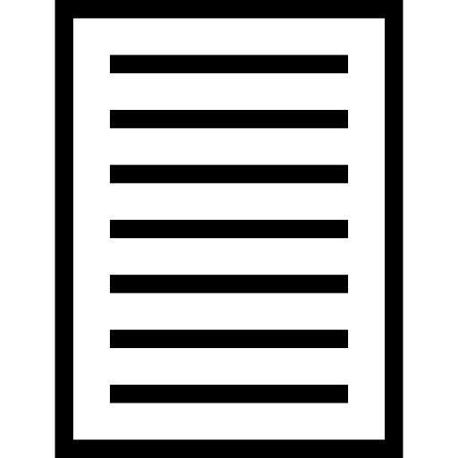 Black and White Document Icon Representation